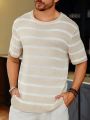 Men's Striped Short Sleeve Knit Top