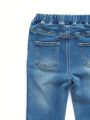 SHEIN Toddler Boys' Casual Denim Skinny Jeans With Pockets