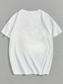 Girls' Casual Heart Printed Short Sleeve T-shirt