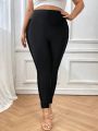 SHEIN Essnce Plus Split Hem Leggings