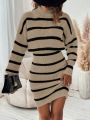 SHEIN Frenchy Striped Panasonic Skinny Dress