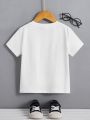 Toddler Boys' Casual Short Sleeve Round Neck T-shirt For Summer