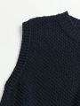 SHEIN Essnce Women's Irregular Hem Round Neck Knitted Top