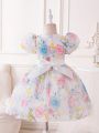 Sweet Cupcake Dresses Sequin Dresses For Girl Wedding Birthday Party Gown Fairy Tutu  Children Princess Dress Constume