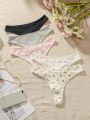 SHEIN 5pack Mixed Print Thong