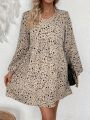 Random Small Floral Printed Long Sleeve Dress