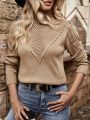 SHEIN Frenchy Women's Pure Color Turtleneck Sweater