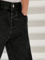 Young Girl Slant Pocket Straight Leg Jeans