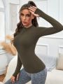 Yoga Basic Half Zip Thumb Holes Sports Sweatshirt