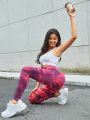 Tie Dye Wideband Waist Sports Leggings