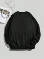 Boys' Casual Letter Printed Round Neck Sweatshirt