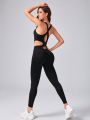 Cut Out Waist Sports Jumpsuit