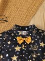 Infant Boys' Star & Letter Print Short Sleeve Shirt And Shorts Set