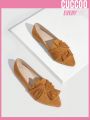 Cuccoo Everyday Collection Cuccoo Women's Low-heeled Loafers With Bowknot Detail