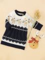 Infant Girls' Cartoon Pattern Sweater Dress