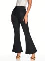 SHEIN BAE Women'S Solid Color Flared Pants