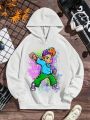 Boys' Casual Cartoon Printed Long Sleeve Sweatshirt Suitable For Autumn And Winter