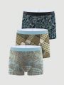 Men's Geometric Printed Boxer Briefs (3 Pack)