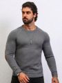 Manfinity Men Contrast Panel Raglan Sleeve Sweater