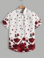 Manfinity RSRT Men's Long Sleeve Shirt With Rose Print