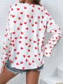 Long Sleeve Shirt With Heart Pattern