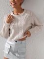 mywayinstyle SHEIN X Mywayinstyle Women'S Crop Top Knit Sweater