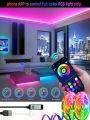 1pc 49.21ft/65.6ft Flexible Rgb Led Strip Light With Smd5050, Usb And Wireless Control, Music Sync, Ideal For Home Decoration, Bedroom, Living Room, Halloween, Christmas, Atmosphere Lamp