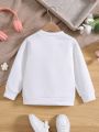 Young Girl Cartoon Panda Print Sweatshirt