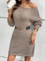 SHEIN Frenchy Women's Solid Color Drop Shoulder Sweater