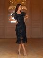 SHEIN Belle Tassel Hem Sequin Dress