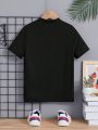 SHEIN Tween Boy Casual Comfortable Short Sleeve Polo Shirt