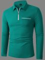 Men Quarter Zip Polo Shirt