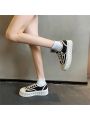 Women's Canvas Shoes For Autumn And Four Seasons With Thick Soles, Fashionable Sports Shoes For Outdoor Activities And Daily Wear