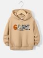 Young Boy Letter Graphic Hoodie