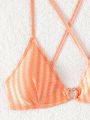 SHEIN Swim Chicsea Striped Swimsuit Set