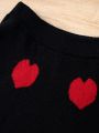 Infant Girls' Heart Pattern Sweater Skirt