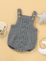 Baby Girls' Suspender Knitted Romper