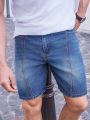 Manfinity EMRG Men's Water Wash Denim Shorts