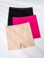 3pcs Women'S Low Rise Briefs With Letter Print Waistband