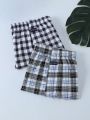 2pcs Men's Plaid Boxer Shorts With Loose Fit And High Waist For Summer