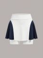 SHEIN VARSITIE Two Tone 2 In 1 Skort