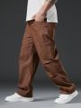 Men Plus Flap Pocket Side Cargo Jeans