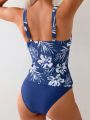 SHEIN Swim Classy Women'S Floral Print Bikini Set