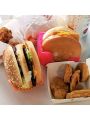 1pc Silicone Hamburger Clip, Touch-free Anti-shed, Hamburger Holder Hamburger Box Tray Retractable Burger Stand For RV Travel