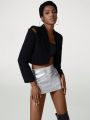 Bowen Tang Cropped Cut Out Blazer