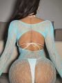 Hollow Out Fishnet Crotchless Body Stocking Without Lingerie Set
