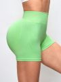 SHEIN Yoga Basic Women's Solid Color Sports Shorts