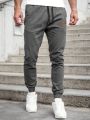 Manfinity Men Patched Drawstring Pants