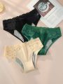 3pack Contrast Lace Panty Set