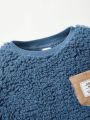 Cozy Cub Baby Boys' Casual Bubble Fleece Color Block Hoodie With Pocket